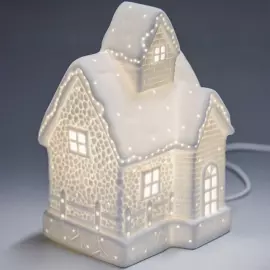 Decorative porcelain lamp "Gingerbread house"